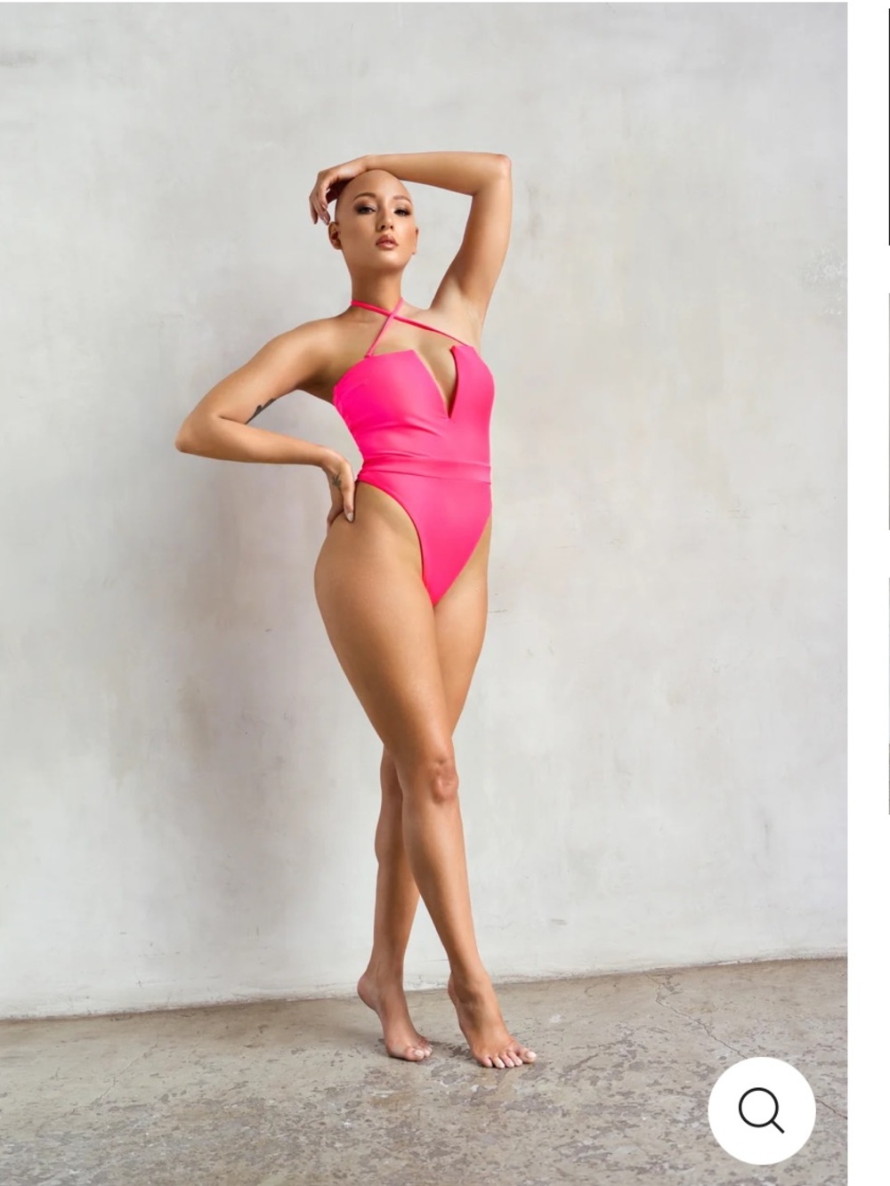 MBM swim karma one-piece hot pink